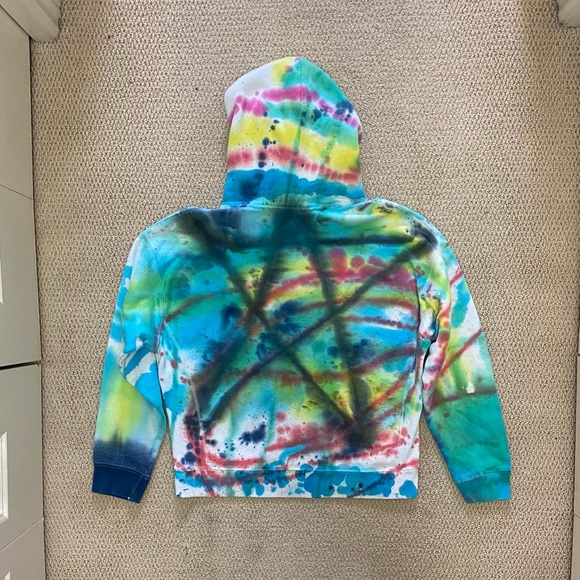 Champion Reverse Weave Hoodie Tie Dye Hoodie Youth Large or Women’s Small - Picture 2 of 6